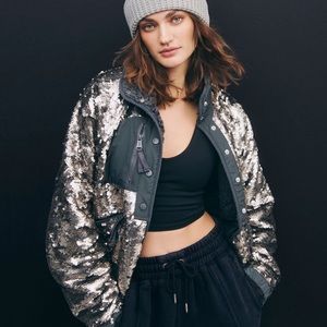 Free People Movement Hit The Slopes Sequin Jacket S